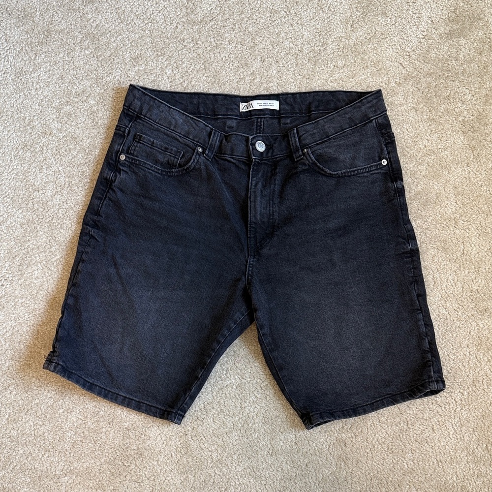Zara Black Denim Shorts